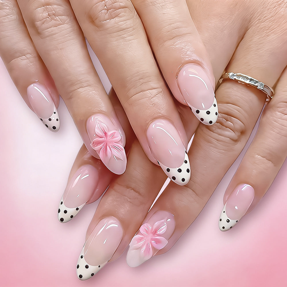 Elegante florale Design Press-On Nagelspitzen Brehn