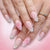 Elegante florale Design Press-On Nagelspitzen Brehn