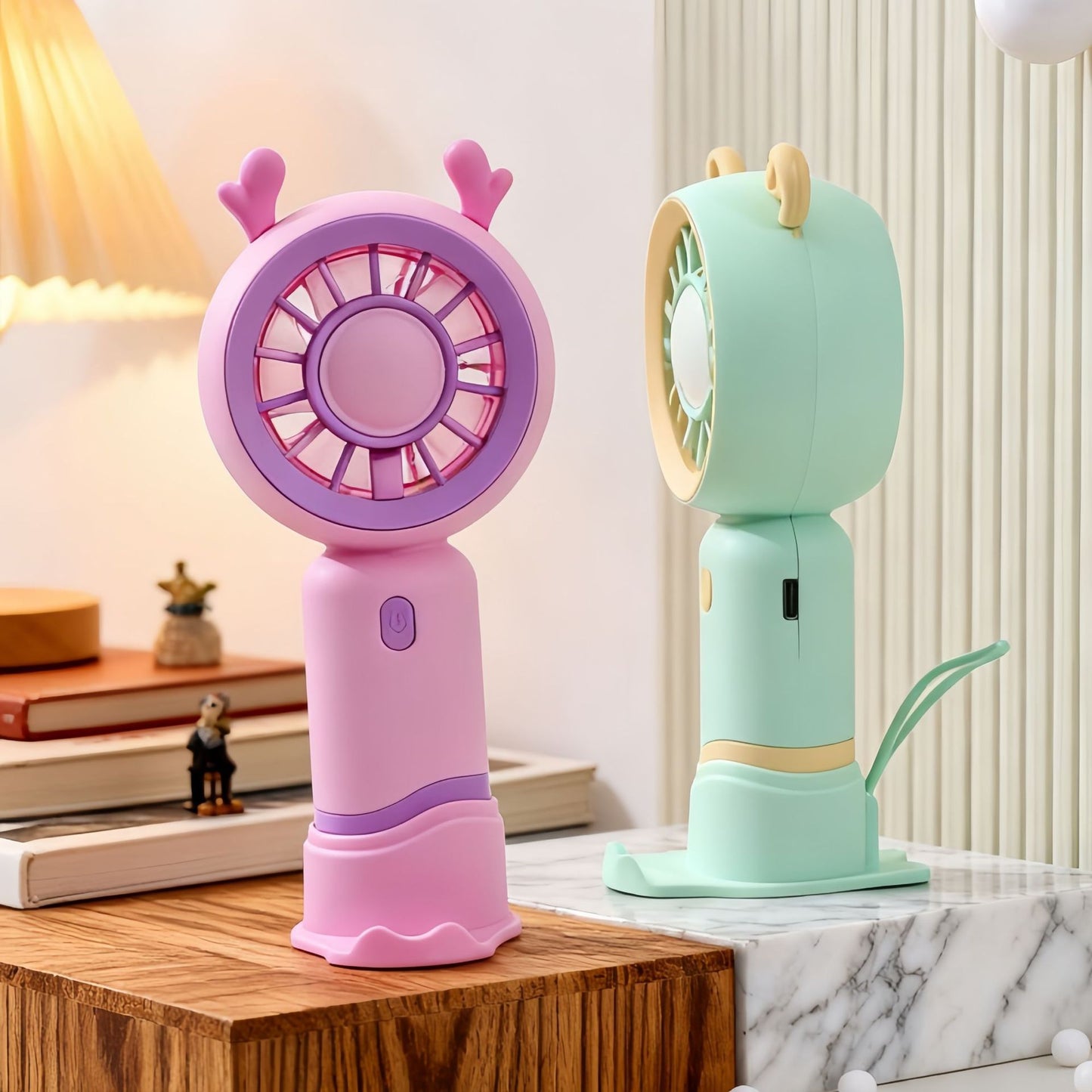 Damen tragbarer USB-Ventilator mit flexibler Halterung Brehn