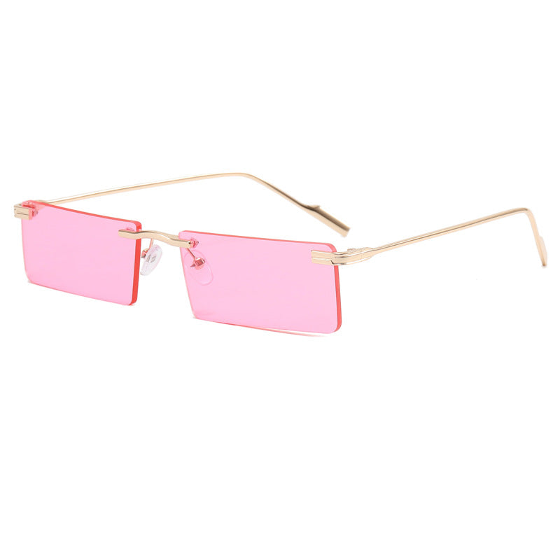 Damen Modische Rechteck-Sonnenbrille mit elegantem Metallrahmen Brehn