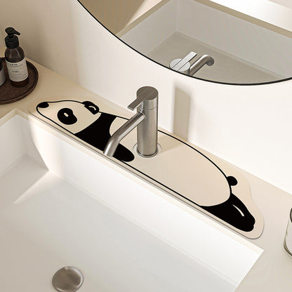 Novelty Dachshund-Shaped Absorbent Sink Counter Protector Mat