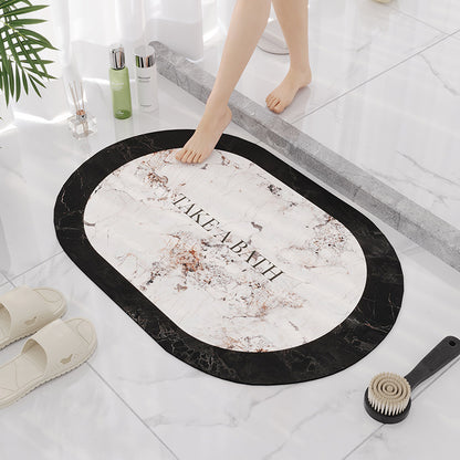 Elegante Marmor Design Badezimmermatte Brehn