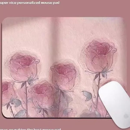 künstlerische Blumenmotiv Mauspad