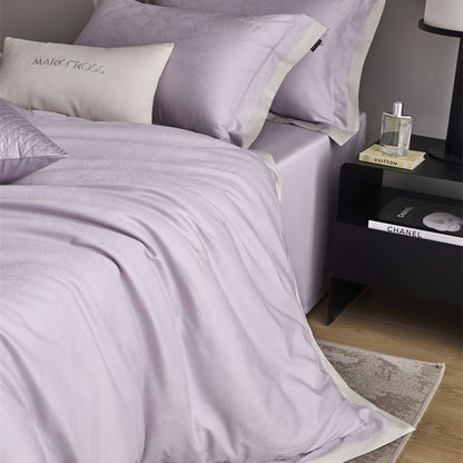 Premium Bettbezug-Set mit dezenter Jacquard-Struktur und Zierband Brehn