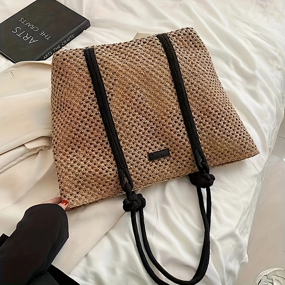 Geräumige Bast-Shoppingtasche mit Robusten Tragegriffen Brehn
