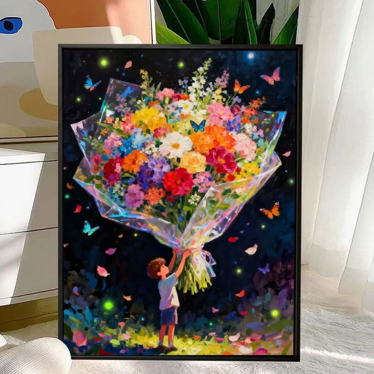 Charmante Florale Bouquet Leinwandkunst Brehn