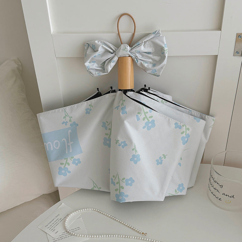 Damen Faltender Regenschirm mit stilvollem Blumendesign Brehn