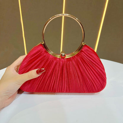 Luxuriöse plissierte abendliche Clutch