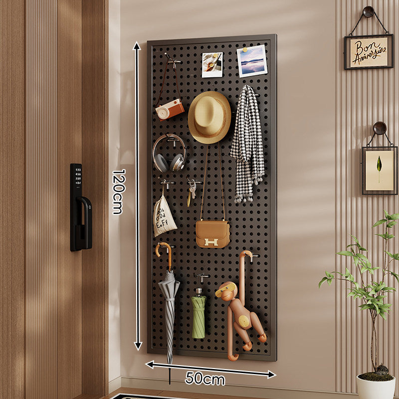 Wandmontierter großes perforiertes Metall-Lochplatte-Organizer-Panel für Eingangsbereich