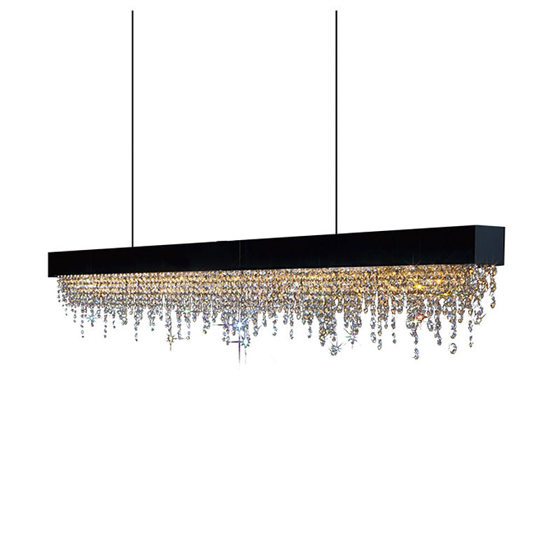 Elegante Kristall lineare Kronleuchter