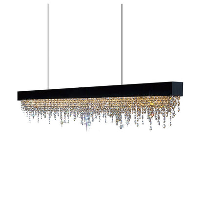 Elegante Kristall lineare Kronleuchter