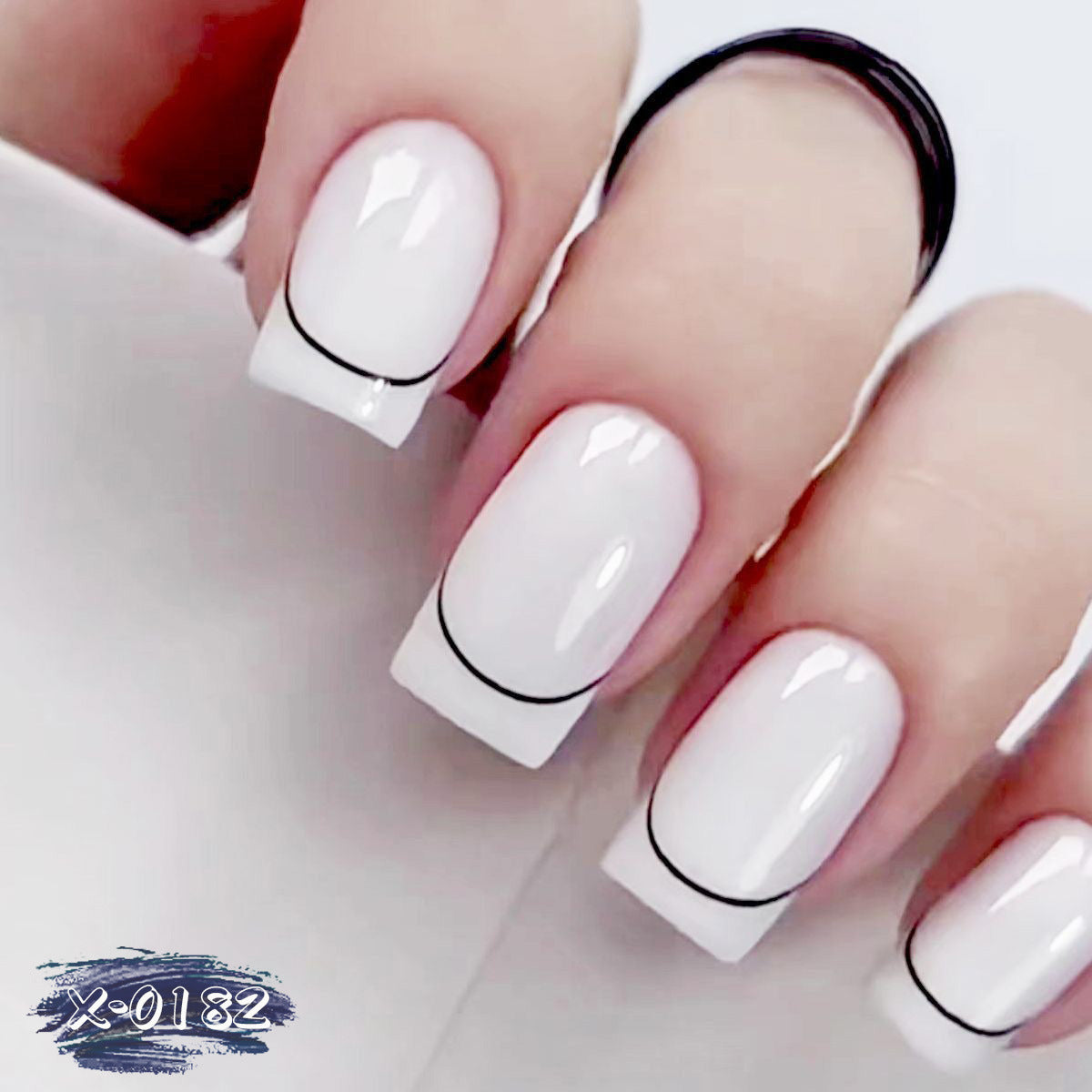 Künstlerisches French Tip Nagelkunst Set
