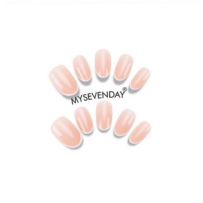 Natürliche French Tip Druck-Nägel Brehn