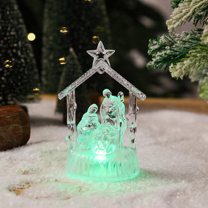 Beleuchtete Weihnachtskrippe mit LED-Effekten Brehn