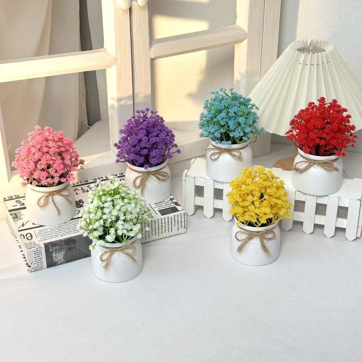 Elegante künstliche Blumenarrangements für die Wohnkultur