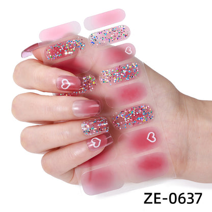 Florale Nagelkunst Aufkleber