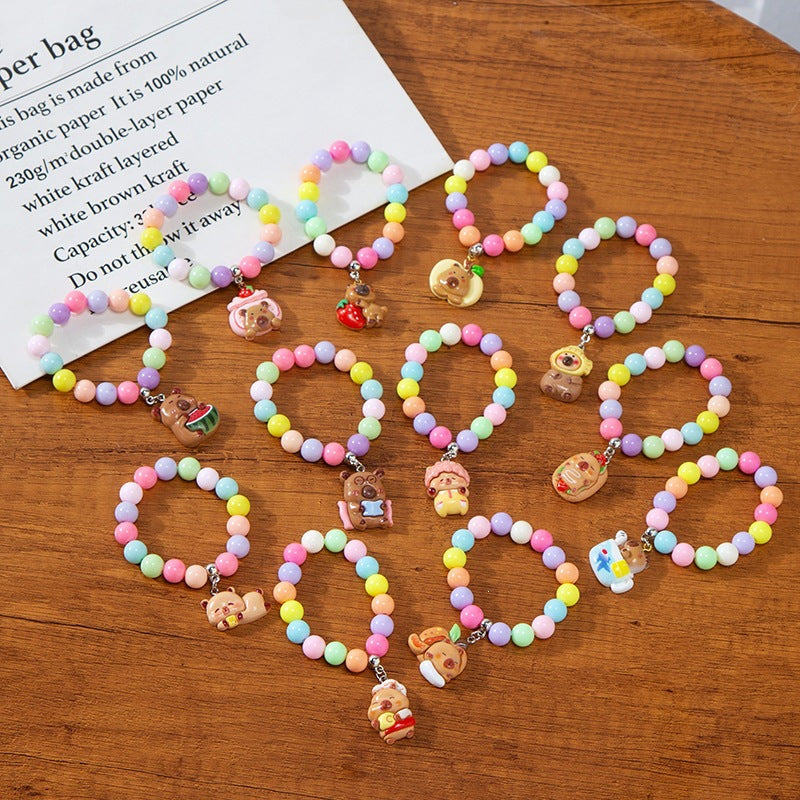 Buntes Kinderarmband mit Bearbeitetem Anhänger Brehn