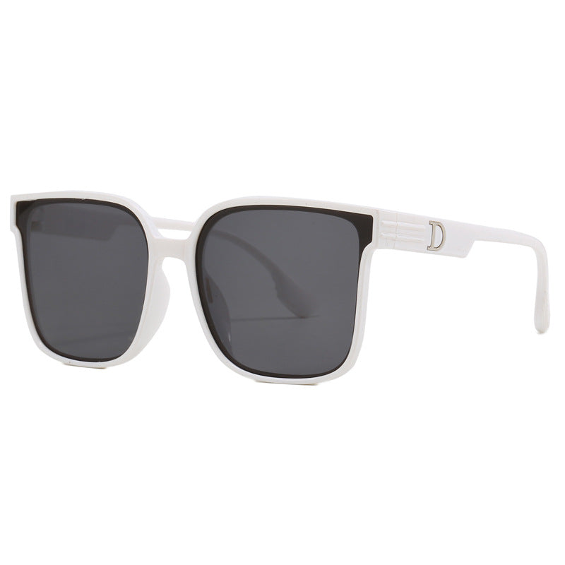 Damen stylische quadratische Sonnenbrille mit transparentem Rahmen Brehn
