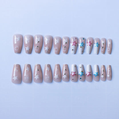 Dekoratives Stern Nagelkunst Design Set