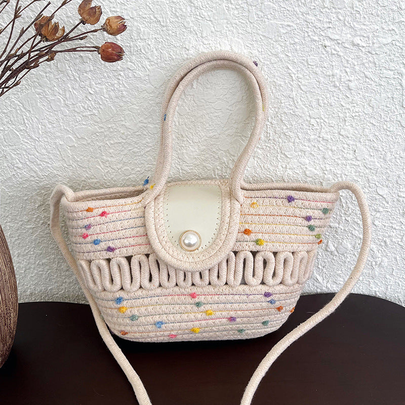 WoCharming Gewebte Mini Tote Bag Brehn