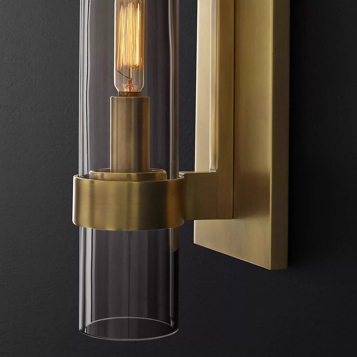 Industrie Glas Wandlamp