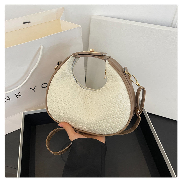 WoTextured Leder Hobo Tasche Brehn