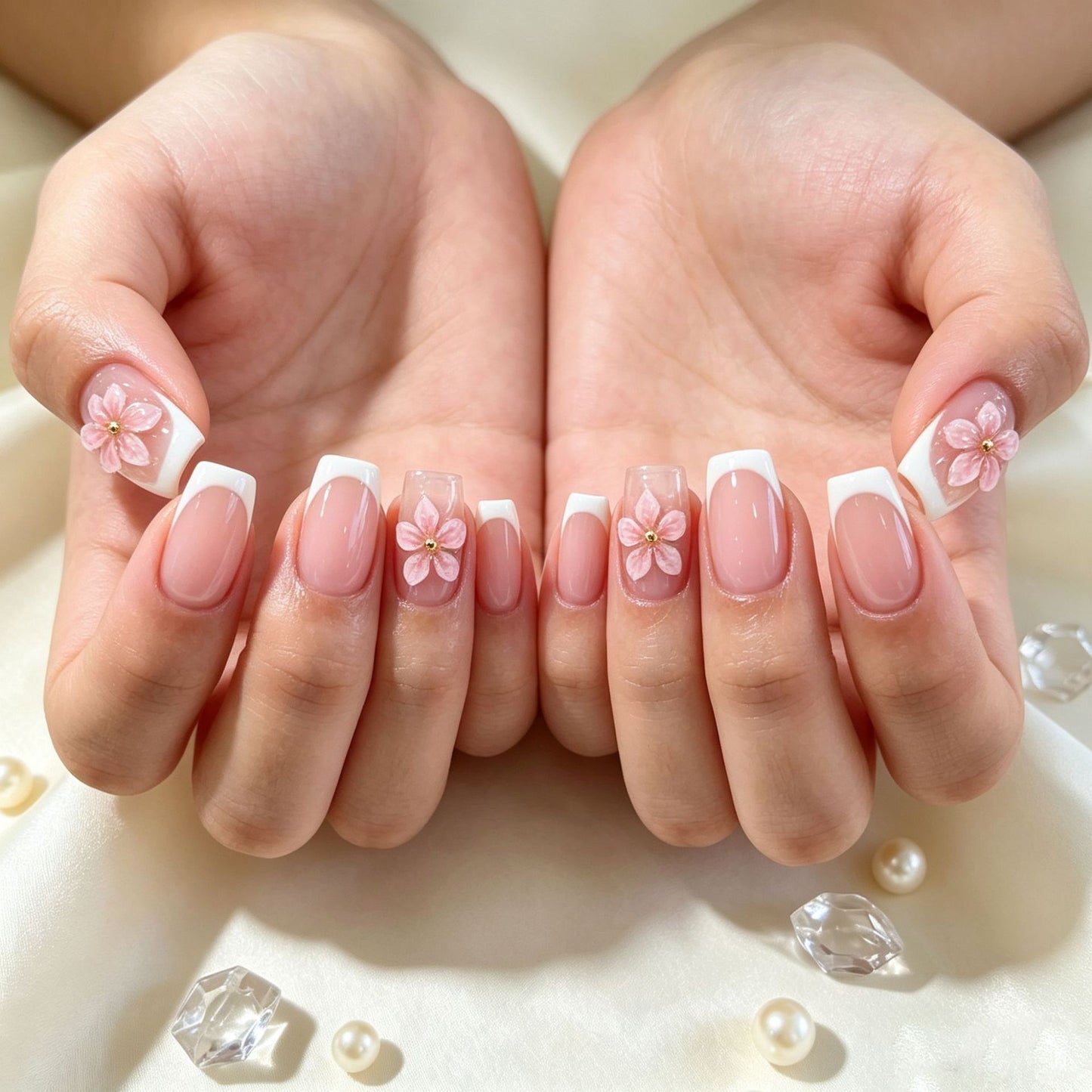 Blumen Design Presse-On Nagelspitzen Brehn