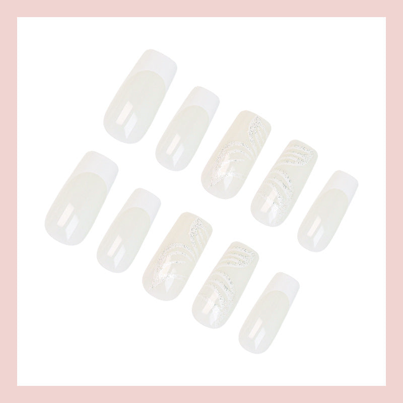 Kunstnagelset mit elegantem transparentem Design Brehn
