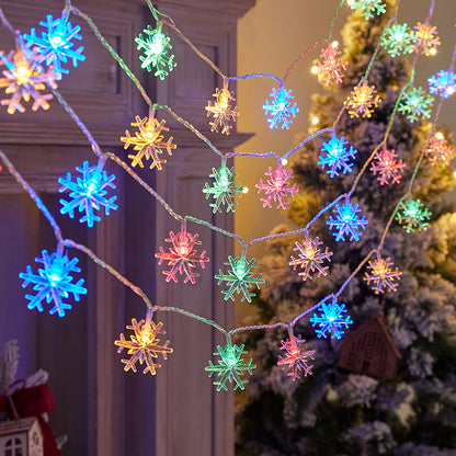 Dekorative Lichterkette mit bunten Kristallkugeln Brehn