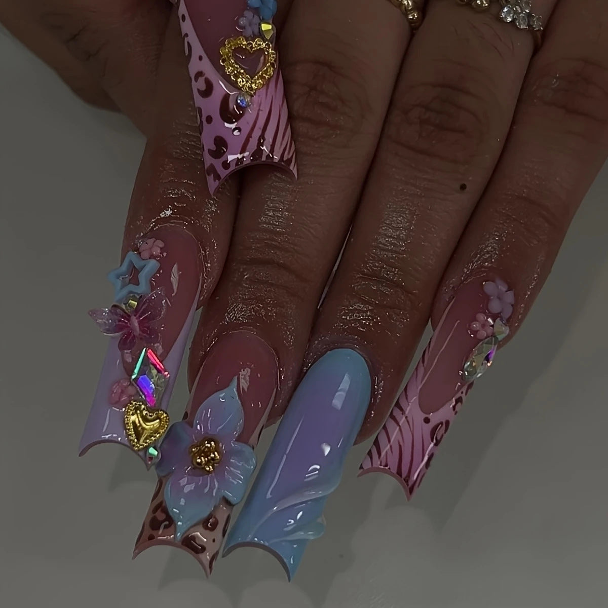 Dekorative Lange Nagelkunst Verbesserungen Brehn