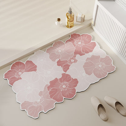Dekorativer Floral-Muster-Badmatte