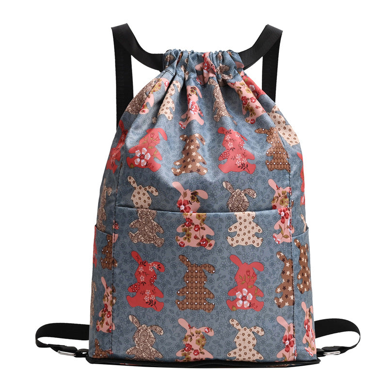 Zugkordel Blumendruck Rucksack Brehn