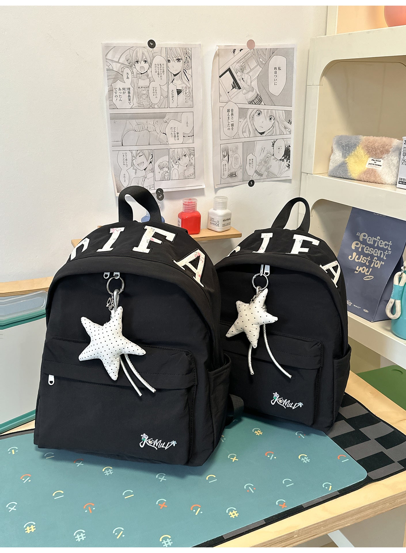Trendy Stern-Embellierte Rucksack