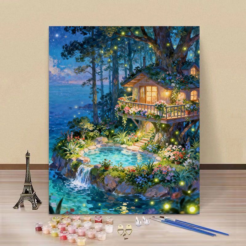 Träumende Fantasie Landschaft Malen nach Zahlen Kit Brehn