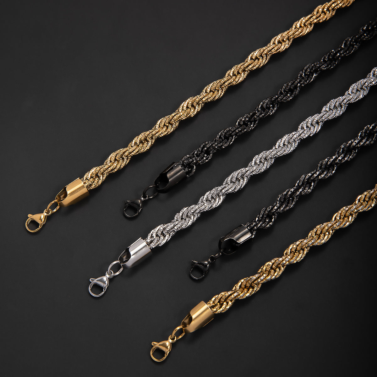 Geflochtenes Gold-Statement-Armband Brehn