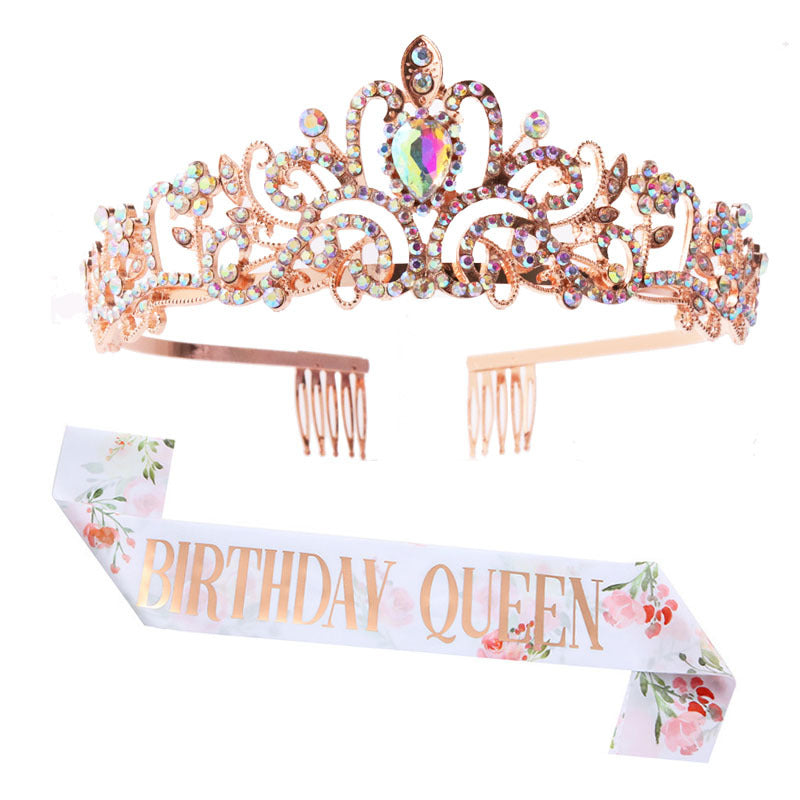 Damen Festliche Krone mit eleganter Schärpe Brehn