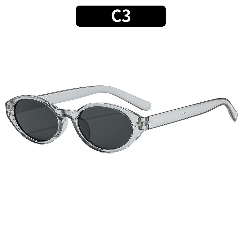 Vintage-inspirierte ovale Rahmen-Sonnenbrille