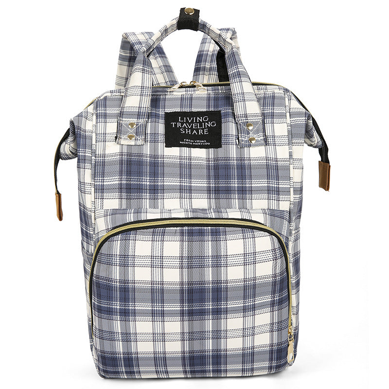 Karierter Muster Reisek backpack Brehn