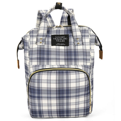Karierter Muster Reisek backpack Brehn