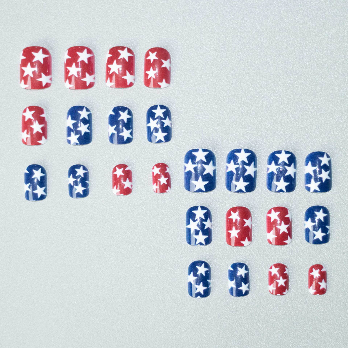 Patriotisches Stern-Themen-Nagelkunst-Set