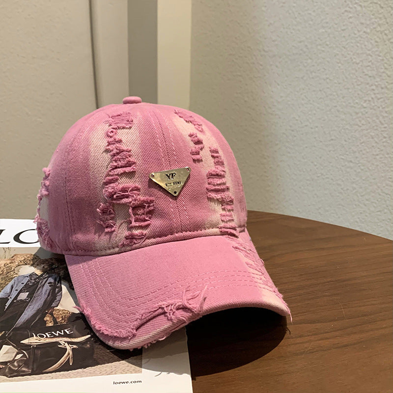 Damen Destroyed Denim Baseball Cap Brehn 1784084082