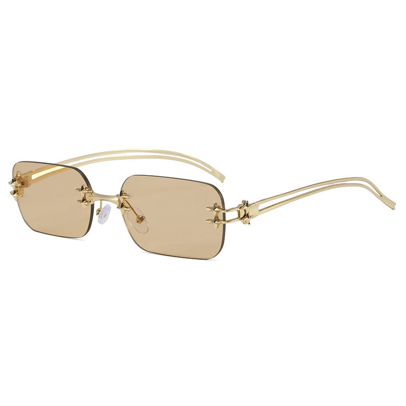 Modische Metall-Sonnenbrille mit Rechteckigem Rahmen Brehn