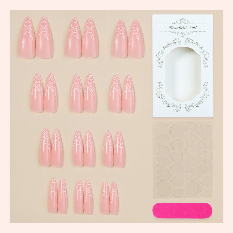 Elegantes Stiletto Press-On Nagelkunst Set Brehn