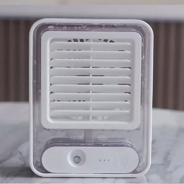 Unisex Einheitsgröße kompakter USB Mikroklima Kühler und flüsterleiser Tischventilator mit transparentem Wassertank und verstellbarem Louver Brehn