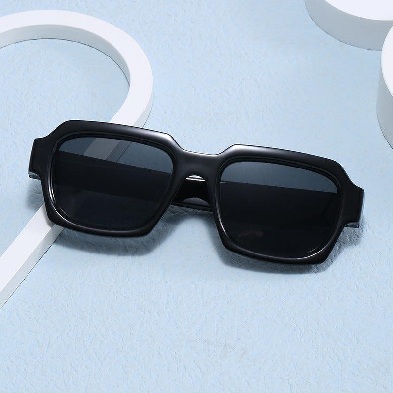 Damen modische stilvolle quadratische Sonnenbrille mit kontrastierendem Rahmen Brehn