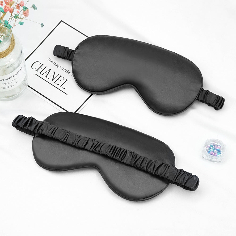 Damen nan atmungsaktive Satin-Augenmaske mit ergonomischer Wölbung, weicher Polsterung und gerafftem Anti-Rutsch-Band Brehn