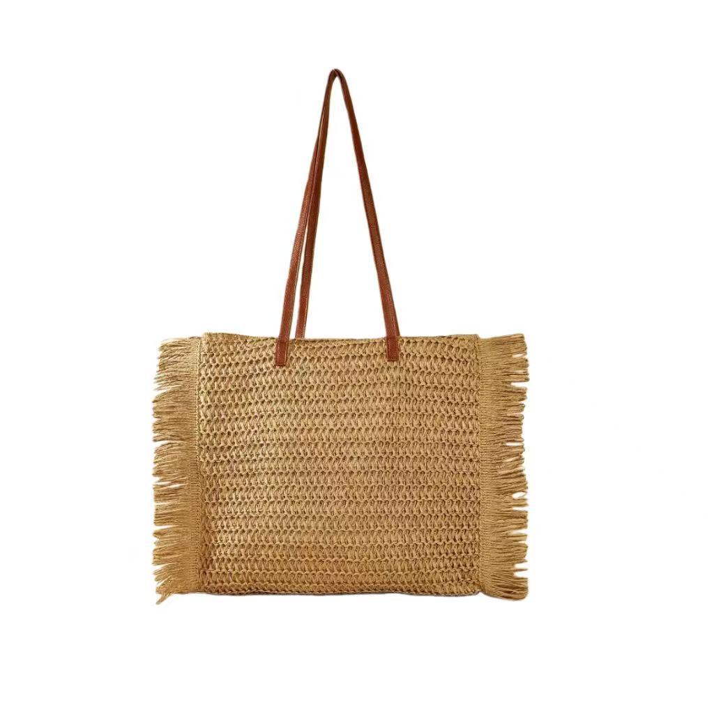 Elegante Raffia Einkaufstasche Brehn