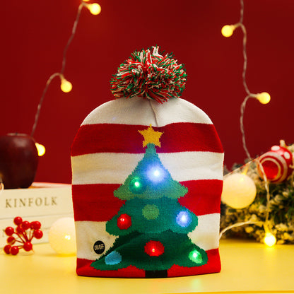 Lustige Weihnachtsmütze mit LED-Lichtern Brehn