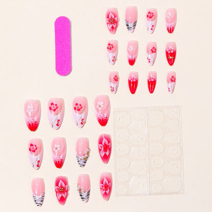 Exotische Blumen 3D Stiletto Nagelkunst Brehn