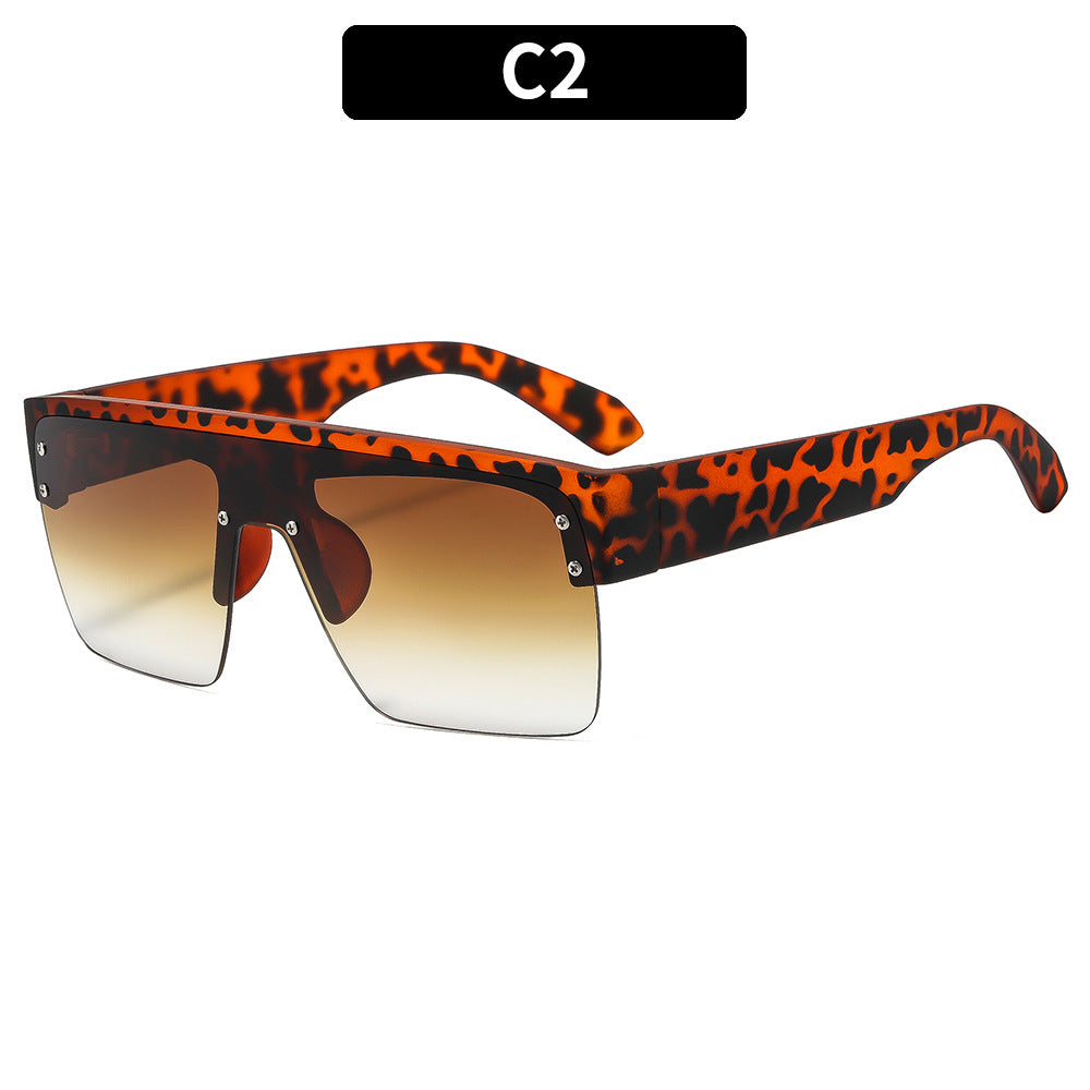 Oversized Tierdruck Shield Sonnenbrille